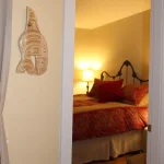 Bedroom seen through the doorway